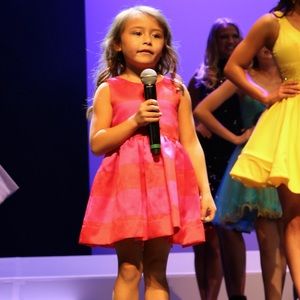 Striped girls cocktail dress